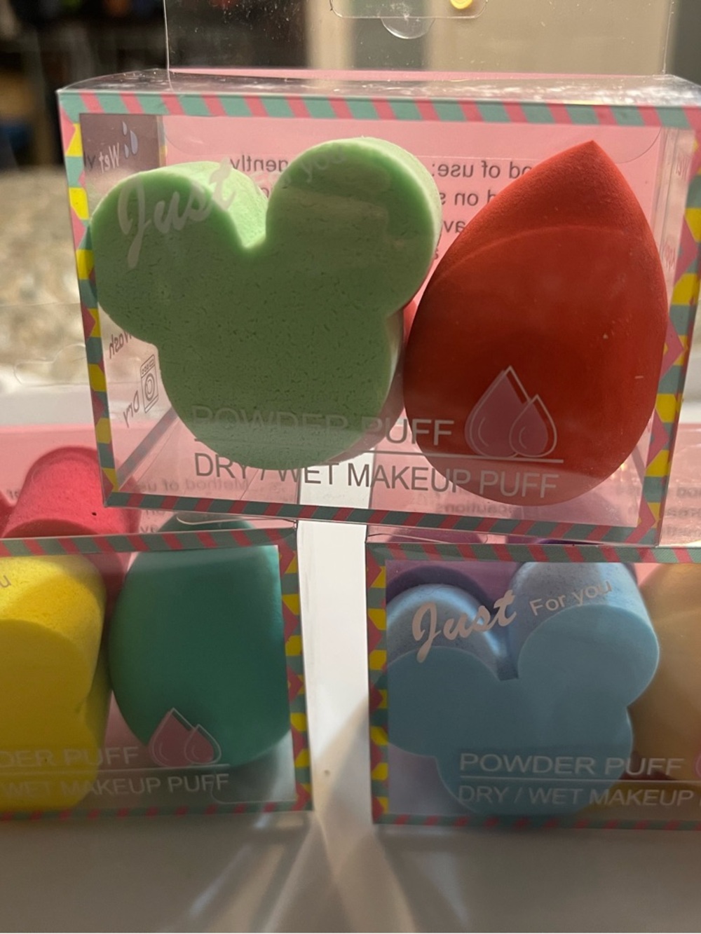 Makeup Blender Dry/Wet Sponges - 3 Pack Bundle Mouse & Teardrop Shapes NWT
